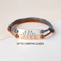 Please send us in the checkout note the following information: The instruction and birthstones you want Eg: Grandma + march, july, october • Up to 1-2 short words and 6 birthstones. ABOUT THIS ITEM Gift this birthstone flower bracelet to you mom/grandma, make her day more special. This bracelet can be personalized with "mommy", "grandma" and the birthstones represents your family members. P R O D U C T • I N F O ✅ MATERIAL: High Quality Solid 925 Sterling Silver with 18K Gold, Rose Gold-Plated & Silver Flower Jewelry For Friendship, Personalized Flower Jewelry For Friendship, Personalized Flower Shaped Friendship Jewelry, Personalized Flower-shaped Jewelry For Friendship, Personalized Flower-shaped Friendship Jewelry, Dainty Adjustable Flower Charm Bracelet, Adjustable Nature-inspired Bracelets, Adjustable Flower Bracelet Gift For Her, Dainty Adjustable Bracelet With Flower Charm