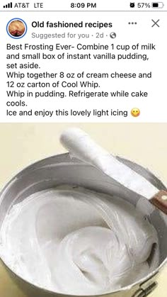 an old fashioned recipe is being used to make whipped cream