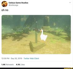 an image of a duck in the middle of a video game called celebus games studios