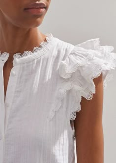 New In Clothing - Women’s SS24 Fashion | ME+EM Ss24 Fashion, Fashion Me, Ladies Blouse Designs, Womenswear Fashion, Stylish Blouse, Sleeveless Tshirt, Cotton Blouses, Buy Dress, Soft White