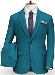 Teal Blue Wool Suit : StudioSuits: Made To Measure Custom Suits, Customize Suits, Jackets and Trousers Black Monk Strap Shoes, Buy 2022, White Collar Shirt, Black Monks, Periwinkle Dress, Undercover Agent, Boys Day, Master Tailor, White Collared Shirt