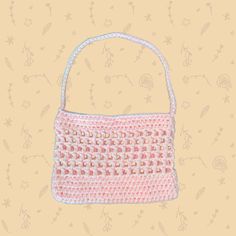 Crochet Pink Purse! Medium sized, double strand technique using pink and white yarn Care Instructions: Machine wash cold. Tumble dry low. Do not bleach. Do not iron. Cheap Pink Rectangular Crochet Bag, Crochet Pink, Pink Purse, Crochet Art, Phoenix Az, Pink And White, Fiber Art, Phoenix, Care Instructions