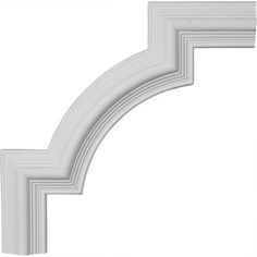 an arch in white painted on a white background