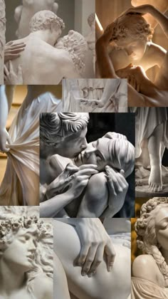 Art sculpture aesthetics love emotions feelings wallpaper lockscreen collage Romantic Sculpture, Love Statue, Classic Sculpture, Rennaissance Art, Romance Art, Image Swag, Greek Sculpture, Greek Mythology Art, Mythology Art