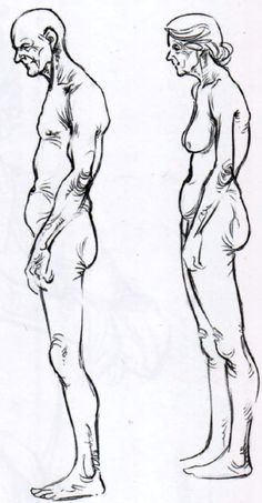 two people standing next to each other in different poses