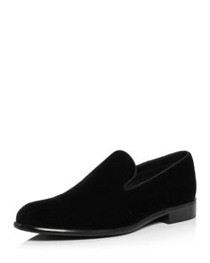 The Men's Store at Bloomingdale's Men's Slip On Formal Loafers - 100% Exclusive Black Tuxedo Wedding, Prom Shoes Black, Groom Wedding Shoes, Loafers Men Outfit, Black Wedding Shoes, Black Loafers Men, Black Formal Shoes, Male Shoes, Men's Wedding Shoes