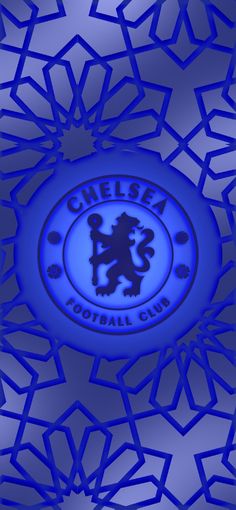 the chelsea logo is shown on an abstract background