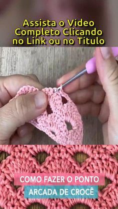 the crochet heart is being worked on