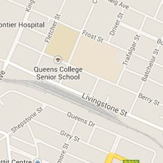 a map shows the location of queen's college senior school in queens, new york