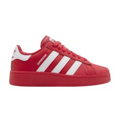 Find ADIDAS Wmns Superstar Xlg on Editorialist. Wmns Superstar XLG 'Red' Red Adidas Sneakers For Light Sports, Red Vulcanized Sole Sneakers For Sports, Red Sporty Sneakers With Brand Logo, Adidas Red Sneakers For Light Sports, Womens Shoes Sneakers, Shoes Sneakers, Adidas, Women Shoes, Sneakers