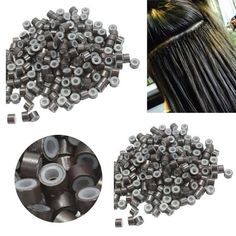 Item name: Silicon Lined Micro Links Rings Beads Hair Feather Extensions Size: 5.0x3.0x3.0mm Material: Aluminium + silicone lined Quantity: 500pcs/lot Size: One Size.  Color: Brown. Skin Care Roller, High Frequency Wand, Hair Extensions Dark Brown, Beads For Hair, Fake Hair Pieces, Hair Jewelry For Braids, Hair Braid Beads, Eye Moisturizer, Rings Beads