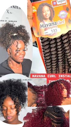 Invisible Crochet Braids, Havana Curls, Crochet Hair Ideas, Havana Braids, Cabello Afro Natural, Havana Twist, Curly Crochet Hair Styles, New Hairstyles