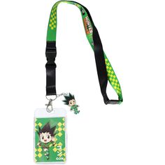 Introducing the Hunter X Hunter Gon Merch ID Badge Holder Breakaway Lanyard - a must-have for any true fan! This great nylon lanyard is 16 inches long, with a 3-inch detachable section for quick and easy access to your ID badge. But that's not all - it also features a cute Gon chibi acrylic charm and a colorful character print that will add a touch of style to your office attire. And with its breakaway design, you can rest assured that it's safe and secure. Don't miss out on this opportunity to Adjustable Black Lanyards For School, Adjustable Black Lanyard For School, Gon Chibi, Hunter X Hunter Gon, Wallet Lanyard, Hunter Fans, School Supply Labels, Chibi Characters, Small Pin