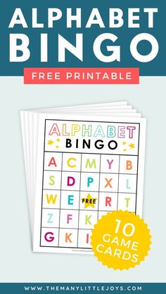 an alphabet printable game for kids with the title, free printable alphabet games