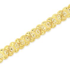 "14k solid gold Diamond Cut Bracelet. measures approx 1/2\" by 7.75\"" Luxury 22k Gold Bracelet For Formal Occasions, Luxury 22k Gold Formal Bracelet, Classic 22k Yellow Gold Bracelets, Classic 22k Yellow Gold Bracelet, 22k Gold Bracelets For Formal Occasions, Formal 22k Gold Bracelet With 17 Jewels, Formal Yellow Gold Bracelet With Diamond Cut, Classic 22k Gold Bracelet For Formal Occasions, Classic 22k Gold Bracelets For Formal Occasions