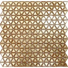 an image of a gold mosaic tile with diamond shapes on the bottom, and white background