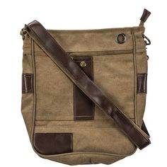 Stow all your belongings in style with Dark Beige Heavy Canvas Crossbody Bag! This fabulous bag is made of dark beige canvas, and it features brown faux leather details a front pocket, a back zippered pocket, and an adjustable strap to wear it on one shoulder or over your body. Express yourself with customizable accessories! Dimensions: Length: 12 1/2" (24 5/8" Including Strap) Width: 10 1/2" Depth: 3 1/2" Khaki Canvas Bag For On-the-go, Khaki Shoulder Bag With Canvas Lining For Daily Use, Khaki Canvas Shoulder Bag For Everyday Use, Brown School Shoulder Canvas Bag, Brown Satchel Canvas Bag For School, Casual Brown Satchel Canvas Bag, Brown Canvas Shoulder Bag For Daily Use, Everyday Khaki Satchel With Zipper Closure, Casual Brown Canvas Shoulder Bag