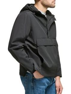 Designed with an attached drawstring hood, this hooded jacket is a versatile addition to your collection..Attached drawstring hood.Long sleeves.Half elasticized cuffs.Half zip front.Front kangaroo pocket.Polyester.Machine wash.Imported.SIZE & FIT.About 27.5' from shoulder to hem.Designed with an attached drawstring hood, this hooded jacket is a versatile addition to your collection.Attached drawstring hoodLong sleevesHalf elasticized cuffsHalf zip frontFront kangaroo pocketPolyesterMachine washI Streetwear Hooded Jacket With Drawstring, Casual Outerwear With Drawstring For Outdoor Activities, Outdoor Hooded Jacket With Drawstring, Casual Hooded Windbreaker With Drawstring, Urban Style Windbreaker With Drawstring For Winter, Hooded Winter Parka With Functional Drawstring, Winter Hooded Parka With Functional Drawstring, Drawstring Parka For Outdoor Activities, Fall Techwear Windbreaker With Drawstring