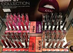 Nyx Simply Lip Cream collections: Vamp, Pink, Red, and Nude Nyx Eyeliner, Clear Smooth Skin, Makeup Vanity Decor, 2015 Makeup, Helpful Things, Nyx Makeup, Creme Lipstick, Winter Beauty, Beauty Makeup Tips