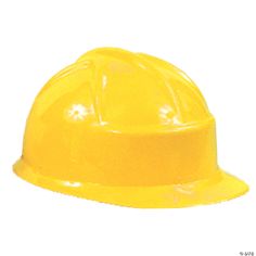 a yellow hard hat on a white background