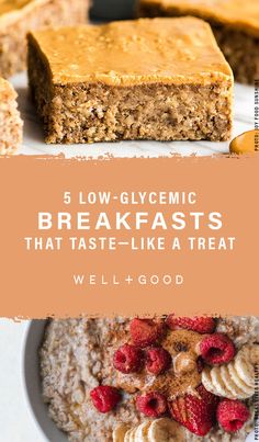 the words, 5 low glycemic breakfasts that taste like a treat