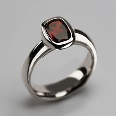 Beautiful Garnet Ring for Her, 925 Sterling Silver Ring, January Birthstone Anniversary Ring, Birthday Gift - Etsy Indonesia Elegant Bezel Set Gemstones For Formal Occasions, Elegant Gemstones With Bezel Setting For Formal Occasions, Elegant Formal Gemstones With Bezel Setting, Classic Formal Gemstones With Polished Finish, Modern Formal Gemstones With Polished Finish, Classic Ruby Ring With Polished Round Stone, Modern Ruby Promise Ring With Polished Finish, Formal Sterling Silver Birthstone Ring, Modern Sterling Silver Birthstone Ring For Formal Events