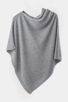 Siena Soft Cashmere Poncho - L'Atelier Global Elegant Solid Poncho For Fall, Elegant Batwing Sleeve Poncho For Fall, Asymmetric Cape, Cashmere Poncho, Soft Jacket, Elegant Drapes, Wide Sleeves, Siena, Ponchos