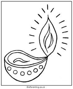 a black and white drawing of a bowl with a lit candle on it's side