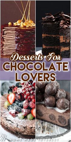 desserts for chocolate lover's