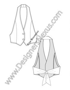 the sewing pattern for a vest and blouse