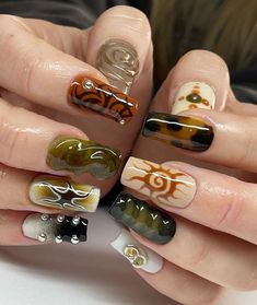 Hippie Nails, Punk Nails, Smink Inspiration, Really Cute Nails, Dream Nails