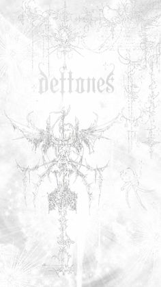 the cover art for deftones'album, featuring an image of a cross and flowers