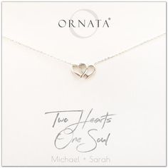 Two Hearts One Soul Customized Sterling Silver Jewelry – Ornata Couples Jewelry, Hammered Silver Jewelry, Modern Silver Jewelry, Silver Necklace Simple, Simple Silver Jewelry, Silver Jewelry Diy, Dainty Necklaces, Handmade Jewlery, Floating Necklace