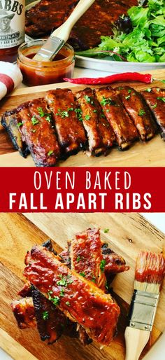 Oven Pork Ribs, Ribs Recipe Oven, Fall Off The Bone Ribs, Baked Pork Ribs, Pork Crackling, Pork Back Ribs, Ribs In Oven, Bbq Pork Ribs