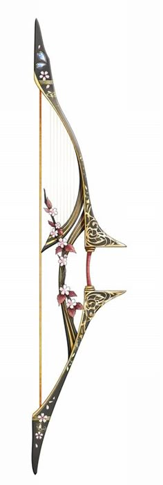 a bow and arrow on a white background