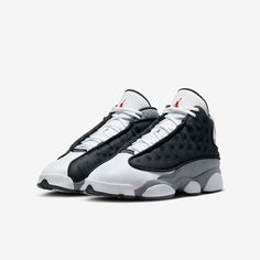 Brand: Air Jordan Model: Air Jordan 13 Retro (GS) Nickname: 'Black Flint' Colorway: Black / University RedSKU: 884129-060Release Date: 04/22/2023 Retro 13, Jordan 13 Shoes, Jordan Model, Air Jordan 13 Retro, The Black Cat, Jordan 13 Retro, Brand Collaboration, Retro Shoes, Jordan 13