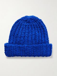 A Kind of Guise's ‘Chachani’ beanie is an easy way to add a pop of colour to your cold-weather wardrobe. It's knitted from a premium alpaca-blend with a generous amount of wool in a vibrant blue shade. Blue Wool Hat For Winter, Blue Hand Knitted Beanie For Winter, Blue Knitted Beanie Cap, Winter Blue Hand Knitted Beanie, Blue Wool Knitted Beanie, Blue Wool Beanie, Playful Blue Winter Beanie, Blue Hand-knitted Yarn Hat, Beanie For Men