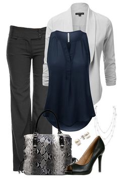 Like the top and pant combo and probably non-white blazer/jacket. Ignore accessories/bag/shoes Womens Business, Fall Outfits For Work, Boots Fall