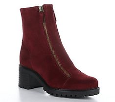 Two intriguing front zippers bring head-turning appeal to these lightweight suede boots with cozy microfiber lining. From Bos. & Co. Front Zip Boots, Suede Boots, Front Zipper, Chelsea Boots, Turning, Chelsea, Ankle Boot, Bring It On, Turn Ons