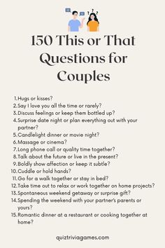 150 This or That Questions for Couples Questions To Ask In Relationship, Couple Challenge Questions, Who Knows Me Best Questions Couples, This Or That For Boyfriend, Funny Date Questions, Question For Partner, Good Relationship Questions, This Or That Questions For Couples, Question Game For Couples Relationships