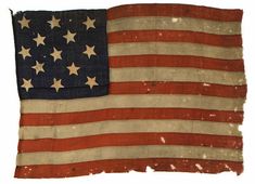 an old american flag with stars on it