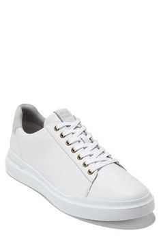 This casual-cool sneaker in a court-inspired design is crafted from leather with precision engineering that follows the contours of your foot for an exact fit. This closet-staple is ultracushioned and lightweight with a GRAND cupsole construction for unmatched comfort from the very first wear. Cushioning: absorbs impact and distributes weight for consistent, buoyant comfort under each step Lace-up style Leather upper/textile lining/rubber sole Imported One or more major components contains at le Modern Low-top Walking Shoes With Abzorb Midsole, White Leather Low-top Walking Shoes, Modern Leather Low-top Golf Shoes, Functional Leather Custom Sneakers With Round Toe, Modern Low-top Sneakers With Abzorb Midsole, Functional Low-top Leather Custom Sneakers, Sports Sneakers With Plain Toe, Modern Plain Toe Sports Sneakers, Functional High-top Leather Sneakers