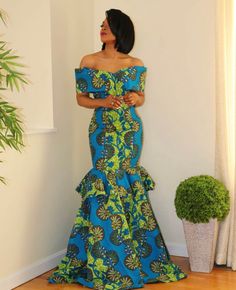 Green African Red Carpet Dress,African Gala Dress,African Clothing for Women, African Birthday Dress,Ankara Dress, African Mermaid Gown by ULANGLOFASHION on Etsy African Mermaid, Ankara Long Gown Styles, Dress Ankara, African Prom Dresses, Ankara Gown Styles, Afrikaanse Mode, Beautiful Fabrics, Dress African, Loving Friends