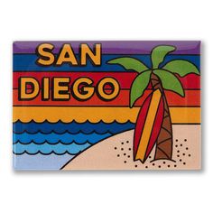 the san diego sign has a palm tree on it