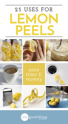 the cover of 25 uses for lemon peels