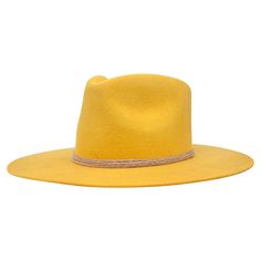 - Wool felt in western weight in Yellow- 4.5" crown - 3.5" brim - Pinched crown- Multiple twine + leather wraps- Natural tan leather sweatband- 100% silk interior lining- No mass production, less waste, more love- This product is final sale + not eligible for returns or exchanges.Please note these hats are only available as Ready-to-Wear pieces and are not eligible for additional customizations. Mass Production, Natural Tan, Leather Wraps, Twine, Tan Leather, Wool Felt, Final Sale, Felt, Crown