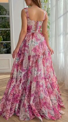 Pink Long Prom Dress, Rose Gown, Long Gown Design, Prom Dresses Long Pink, Simple Frocks, Gaun Fashion, Frock For Women, Chique Outfits, Fancy Dresses Long