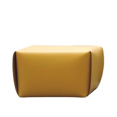 an image of a yellow object that is in the shape of a reclining chair