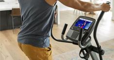 man exercising on proform e10 elliptical