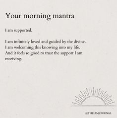 a poem written in black and white with the words'your morning manta '